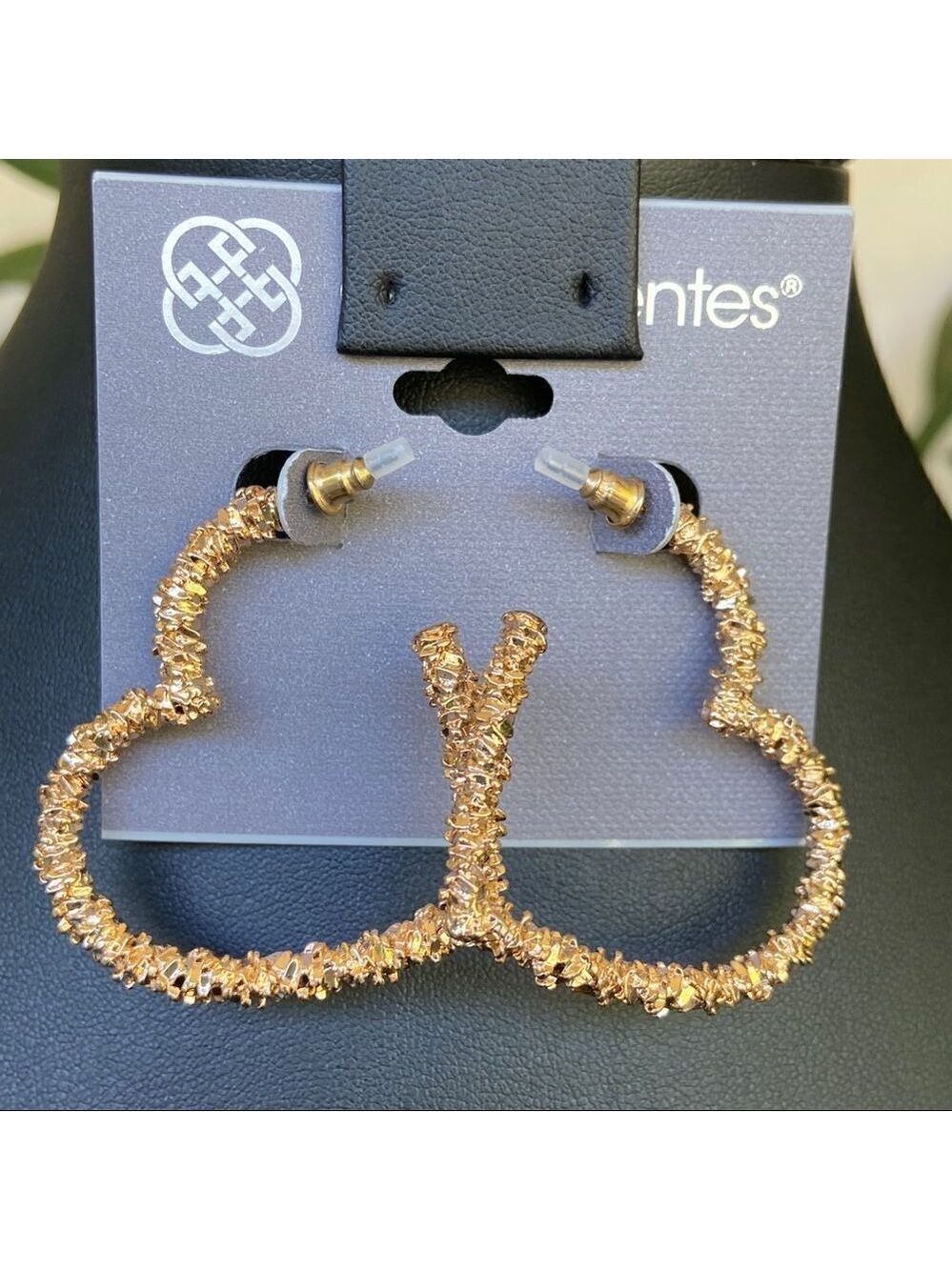 Gold Heart Hoop Daisy Fuentes Fashion Earrings $16ea / 3 for $25